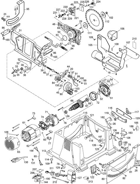 dewalt dw744 portable table saw parts (type 6) - DeWALT Table Saw - DeWALT Parts - Tool Parts