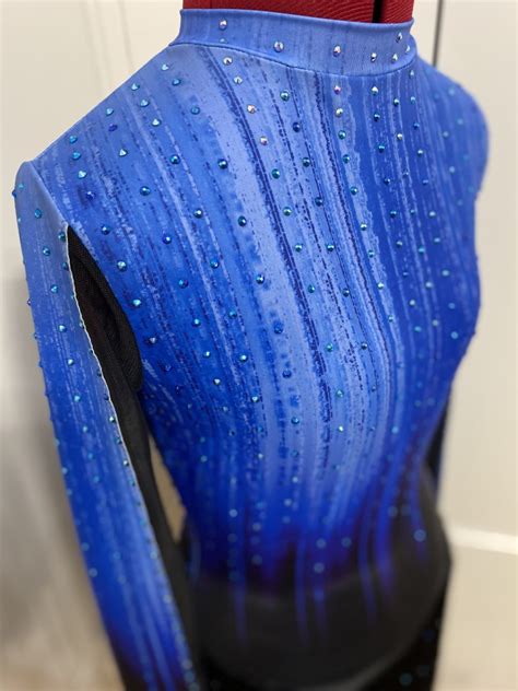 Electric Blue - Dress Envy For sale skating latin dance gym dress/leotard