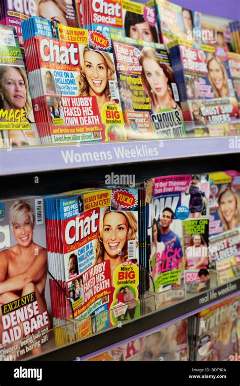 Celebrity gossip / real life magazines on sale in Tesco Stock Photo - Alamy