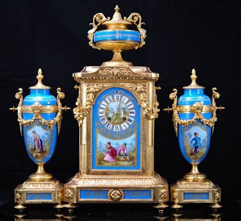 Sevres porcelain and dore metal clock set - Mar 20, 2013 | Akiba Antiques in FL | Metal clock ...