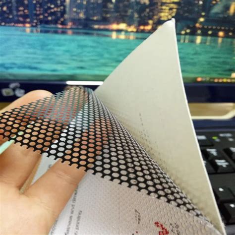 A4 Sheet White Inkjet Film Perforated Effect One Way Vision Vinyl Film ...