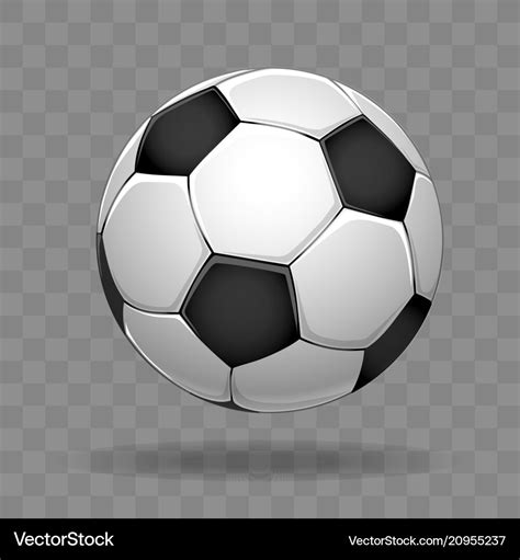 Soccer ball isolated on transparent background Vector Image