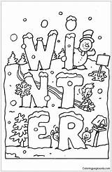 Winter Season Coloring Page sketch template
