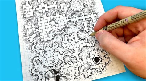 How to Draw A Detailed Dungeon Map (It's not hard!) - YouTube