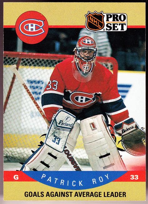 1990 Pro Set Patrick Roy #399 Hockey Card | Patrick o'brian and Montreal