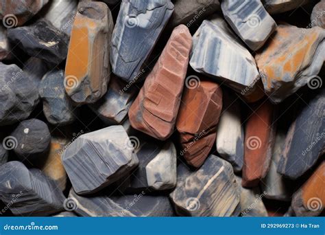 Colourful Stones of Different Shapes and Sizes, Background Texture Stock Illustration ...