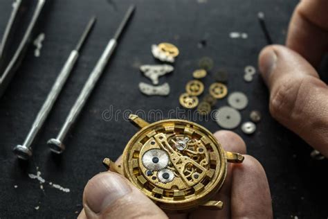 Mechanical Watch Repair. Watchmaker is Repairing the Mechanical Watches ...