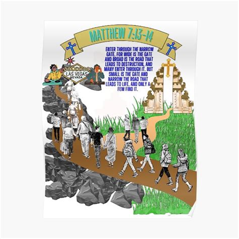 "The Wide And Narrow Road To Righteousness " Poster for Sale by Colinrj | Redbubble