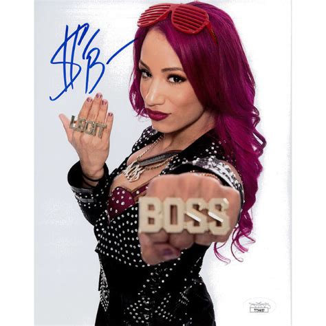 Sasha Banks Legit Boss Rings 8 x 10 Promo - JSA AUTOGRAPHED — Highspots.com