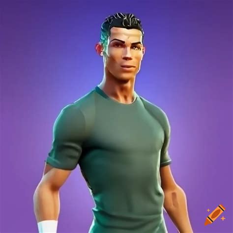 Ronaldo as a fortnite skin on Craiyon