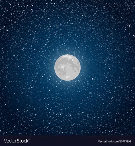 Background starry night sky star moon Royalty Free Vector