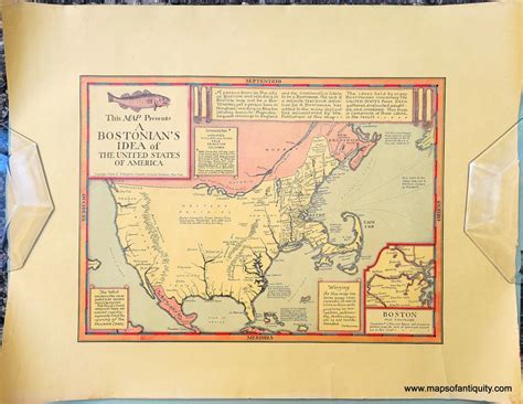 1937 - This Map Presents A Bostonian's Idea of the United States of Am – Maps of Antiquity ...