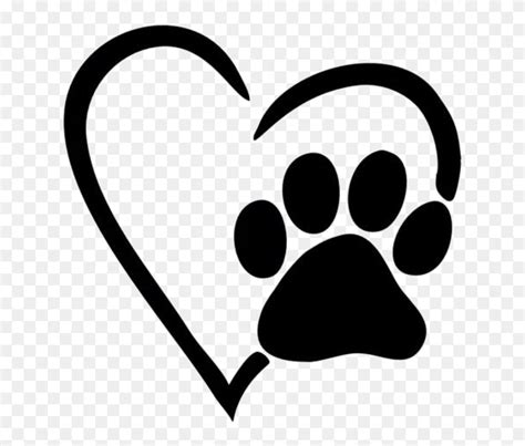 Paw Print Pictures X - Heart With Paw Print Clipart (#5217676) - PinClipart