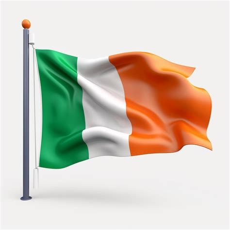 Premium AI Image | An orange and white flag of ireland