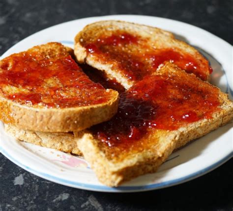 Jam on toast. | British breakfast recipes, British breakfast, Breakfast