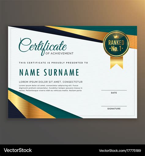 Modern Certificate Template Premium Vector | My XXX Hot Girl