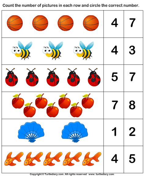 Counting Activities Worksheets For Kindergarten