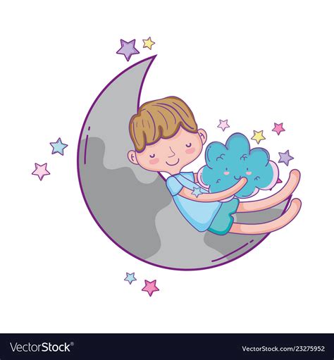 Kid dreaming at sky cartoon Royalty Free Vector Image