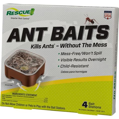 RESCUE! Ant Bait Indoor 4 Bait Stations - Walmart.com