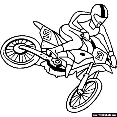 Motocross Bike Coloring Page | Color Motocross | Cross coloring page, Free coloring pages ...