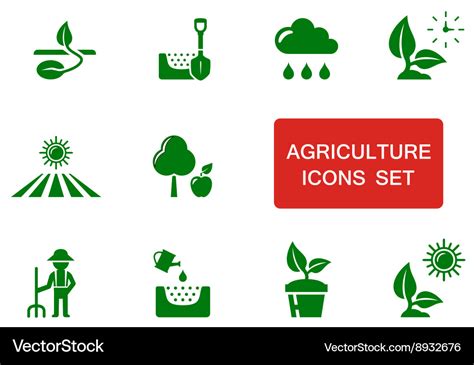 Green agriculture icon Royalty Free Vector Image