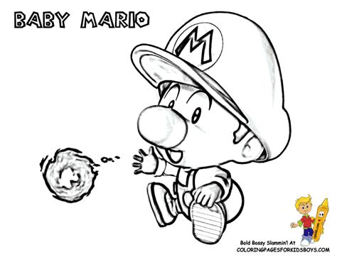 Baby Mario And Baby Luigi Coloring Pages Coloring Pages