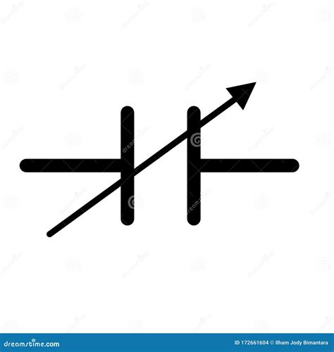 Variable Capacitor Component UK Symbol for Circuit Design Stock Illustration - Illustration of ...