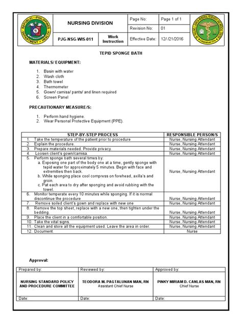 New 011 - Tepid Sponge Bath | PDF | Nursing | Health Sciences