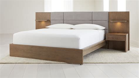 Atlas King Bed with Panel Nightstands + Reviews | Crate and Barrel