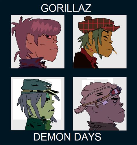 I tried to draw the album cover of Demon Days in MSPaint. How'd I do ...