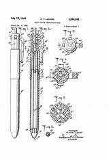 Pen Patent Color Retractable Patents Multi Sketch Coloring Page sketch template