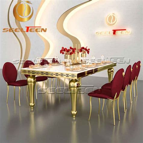 Modern dining table set 10 seater with chair set - Seelteen