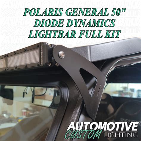 Polaris General Diode 50" Dynamics Single Row Light Bar Kit W/Brackets ...