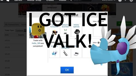 I GOT ICE VALK!!! Roblox Trading - YouTube