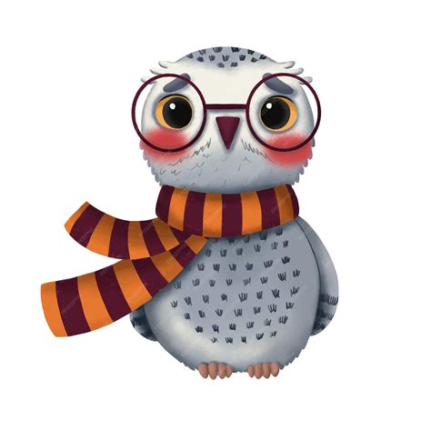 Premium Vector | Cute cartoon illustration with Hedwig owl from the Harry Potter fairy tale