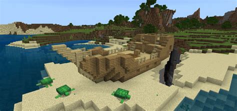 2025521382: Shipwreck On Land Seed | Minecraft PE Seeds