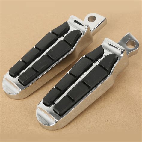 TCMT Chrome Motorcycle Footrest FootPegs For Harley Davidson Male-mount ...