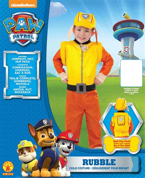 Rubie's Paw Patrol Rubble Child Costume - Funtober