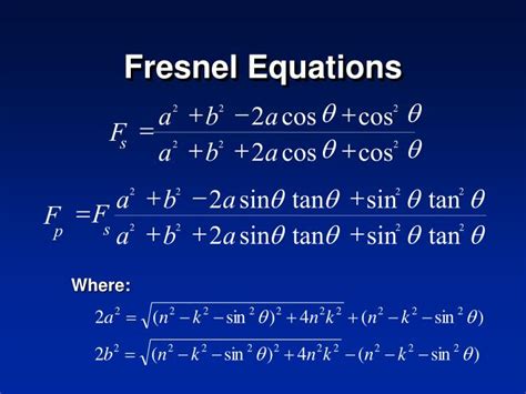 PPT - Fresnel Equations PowerPoint Presentation, free download - ID:668754