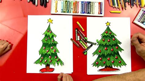 Follow along with us and learn how to draw a Christmas tree. We'll also show you how to color it ...