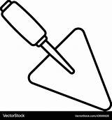 Trowel Line Art Icon Design template Royalty Free Vector sketch template