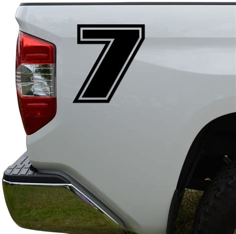 Racing Race Number 7 Seven Style 3 Die Cut Vinyl Decal Sticker for Go Kart Car Truck Motorcycle ...