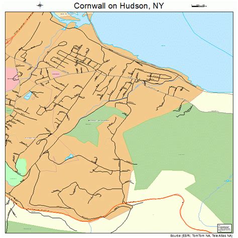 Cornwall on Hudson New York Street Map 3618333