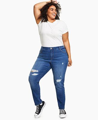 Style & Co Plus Size Mid-Rise Curvy Skinny Jeans, Created for Macy's ...