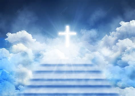 Heaven Background Blue Cross Clouds, Desktop Wallpaper, Pc Wallpaper, Heaven Background ...