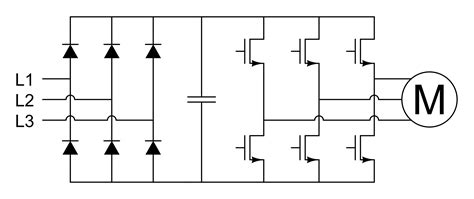 motor controller - Maximum output voltage of a basic variable frequency drive circuit ...