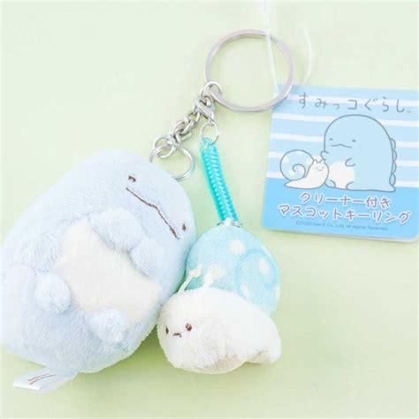 Sumikko Gurashi Plushie Keychain With Cleaner - Tokage | Plushies, Keychain, Super kawaii