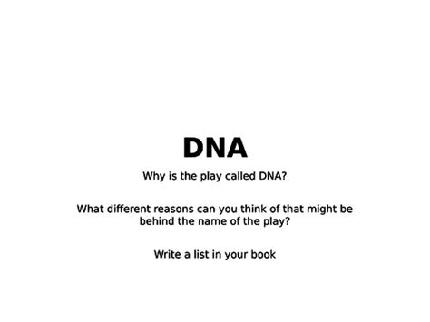 DNA Dennis Kelly revision | Teaching Resources