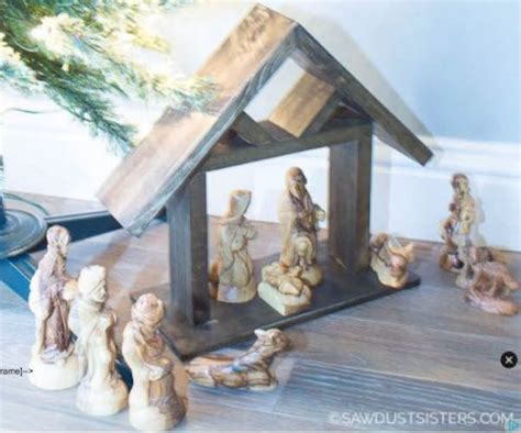 Nativity Manger From Scrap Wood – Free Woodworking Plan.com