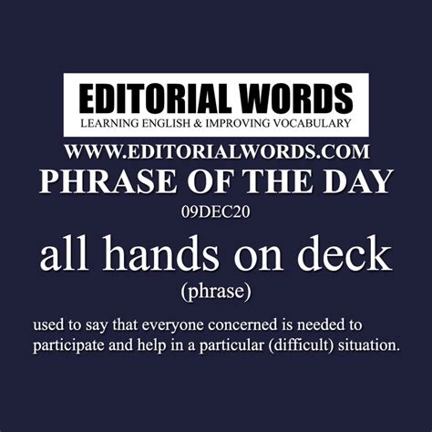 Phrase of the Day (all hands on deck)-09DEC20 - Editorial Words